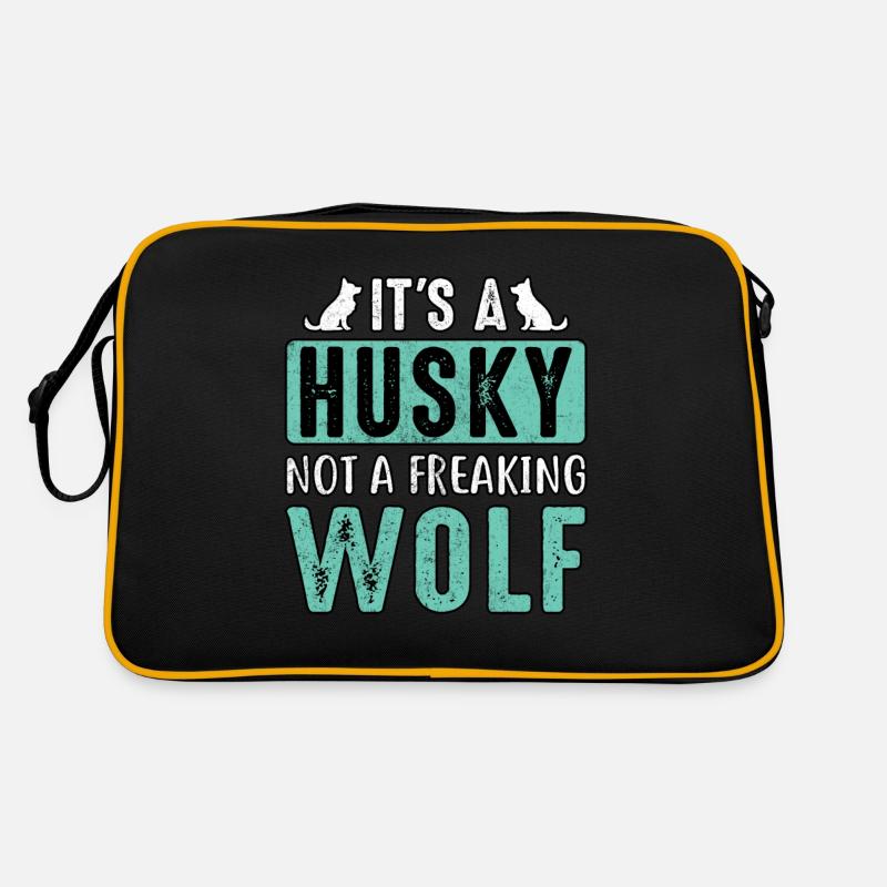It's a husky not a freaking wolf Retro Tasche
