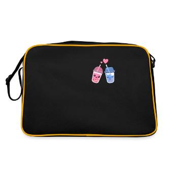 Bubble Tea - Retro Tasche - Schwarz/Gold - Hinten