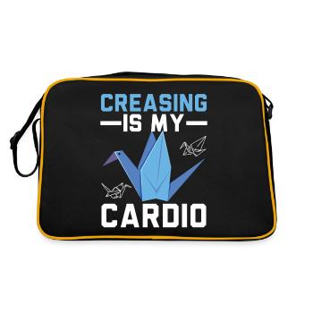Folding is a matter close to my heart Paper art - Retro Bag - black/gold - Back