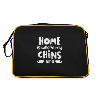 Chinchilla Rodent Pet Rodent Gift - Retro Bag - black/gold - Back