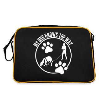 Mantrailing Dog Mantrailer Chiens - Sac Retro - noir/or - Dos