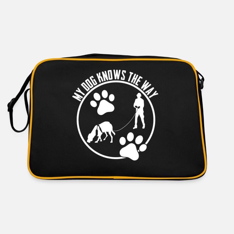 Mantrailing Dog Mantrailer Chiens - Sac Retro - noir/or