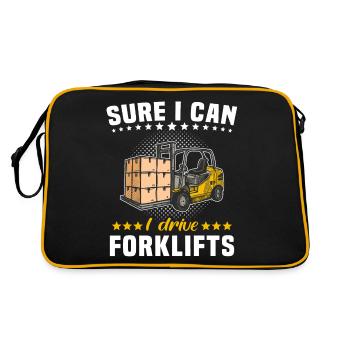 Forklift forklift driver - Retro Bag - black/gold - Back