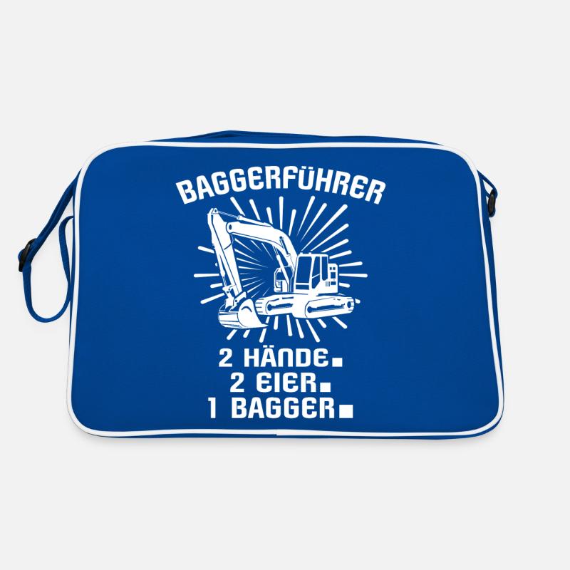 Baggerfahrer Bagger Retro Tasche