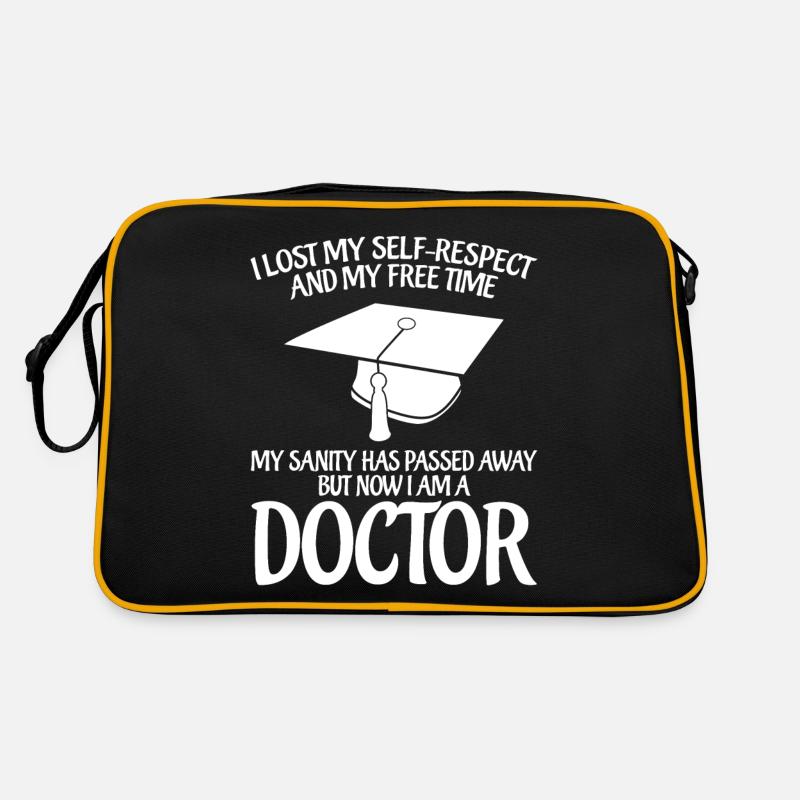 Doktor Doktortitel Doktorhut Retro Tasche