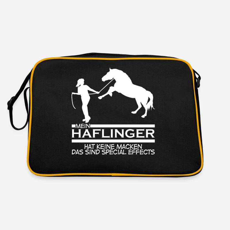 Haflinger Spruch Reiten Reiter Pferde Retro Tasche