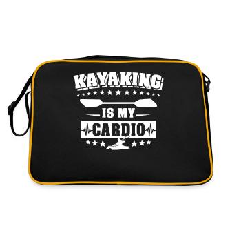 Kayaking Kayak Kayaker - Retro Bag - black/gold - Back