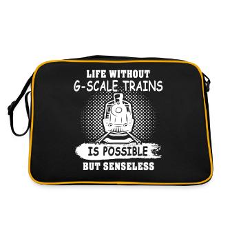 Garteneisenbahn Modellbahn Spur G - Retro Tasche - Schwarz/Gold - Hinten