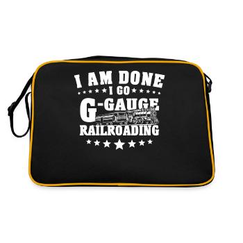 Garteneisenbahn Modellbahn Spur G - Retro Tasche - Schwarz/Gold - Hinten