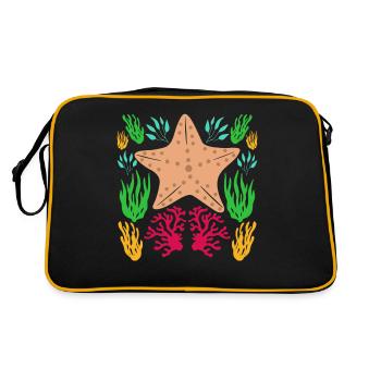 Étoile de mer dans la mer - Sac Retro - noir/or - Dos