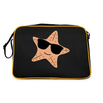 Starfish with sunglasses Starfish - Retro Bag - black/gold - Back