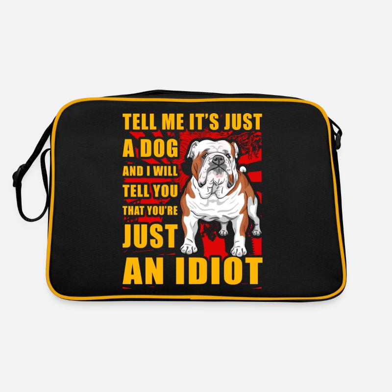 Bouledogue anglais drôle de dicton Sac Retro