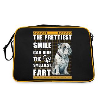 Le plus joli sourire peut cacher le pet le plus odorant - Sac Retro - noir/or - Dos