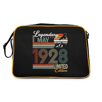 95 ans de naissance mai 1928 mai 1928 né - Sac Retro - noir/or - Dos