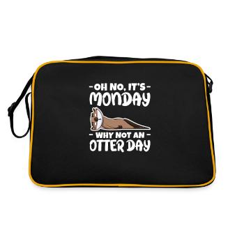 Loutre de mer Loutre Loutre Cadeau de loutre - Sac Retro - noir/or - Dos