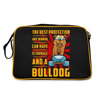 Maman bouledogue - Sac Retro - noir/or - Dos