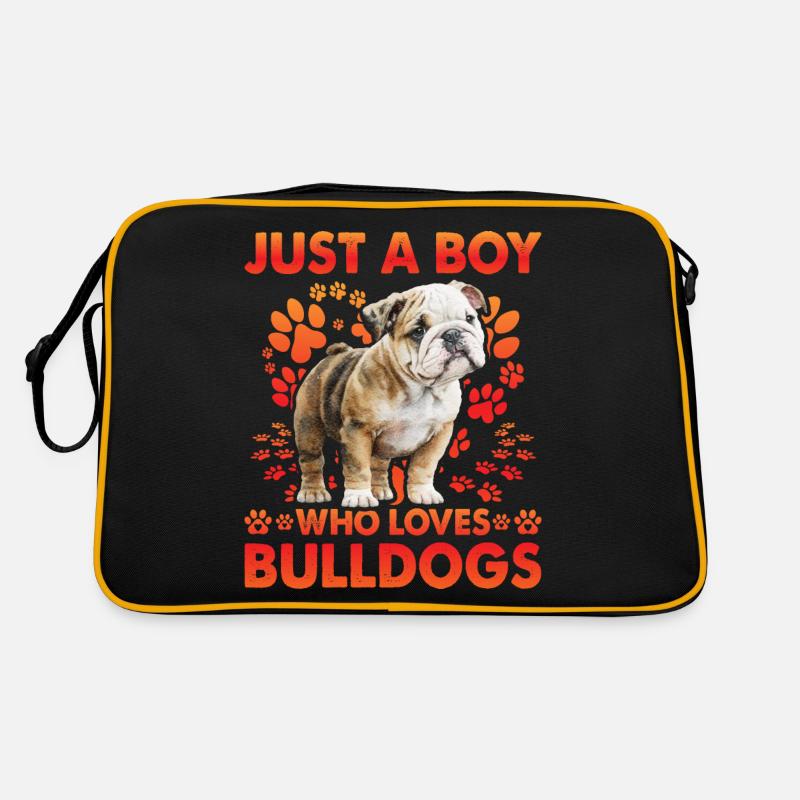 Juste un garçon qui aime les bouledogues Sac Retro