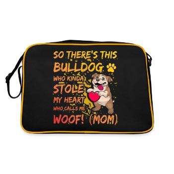 Maman bouledogue anglaise - Sac Retro - noir/or - Dos