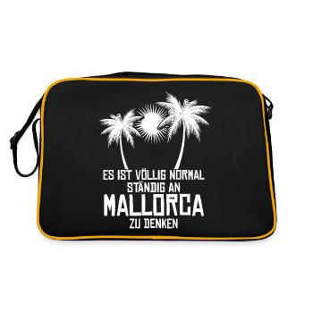 Mallorca Palma - Retro Tasche - Schwarz/Gold - Hinten