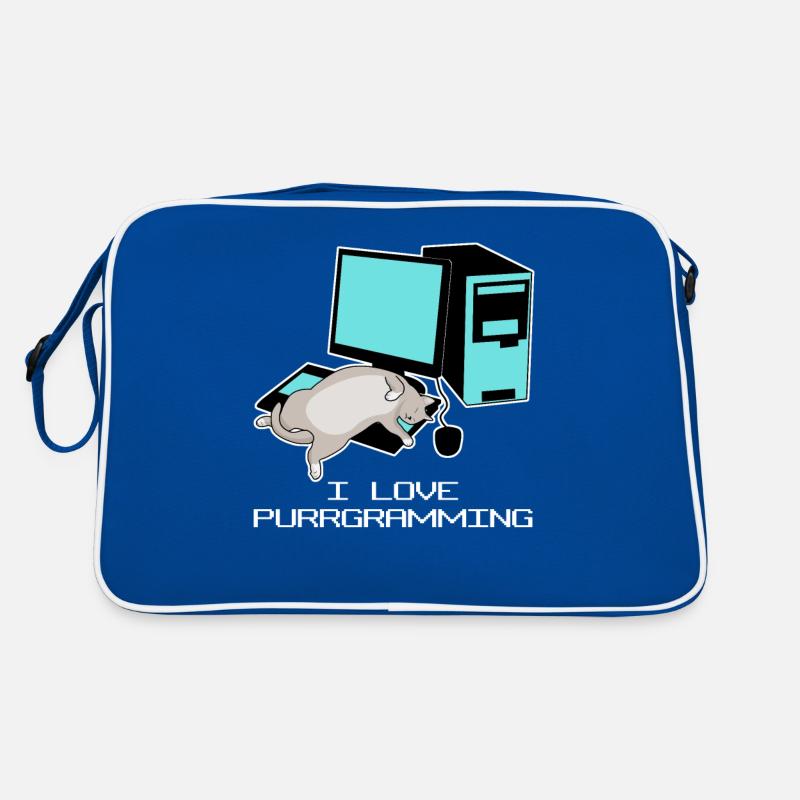 Programmer Admin Computer Cat Retro Bag