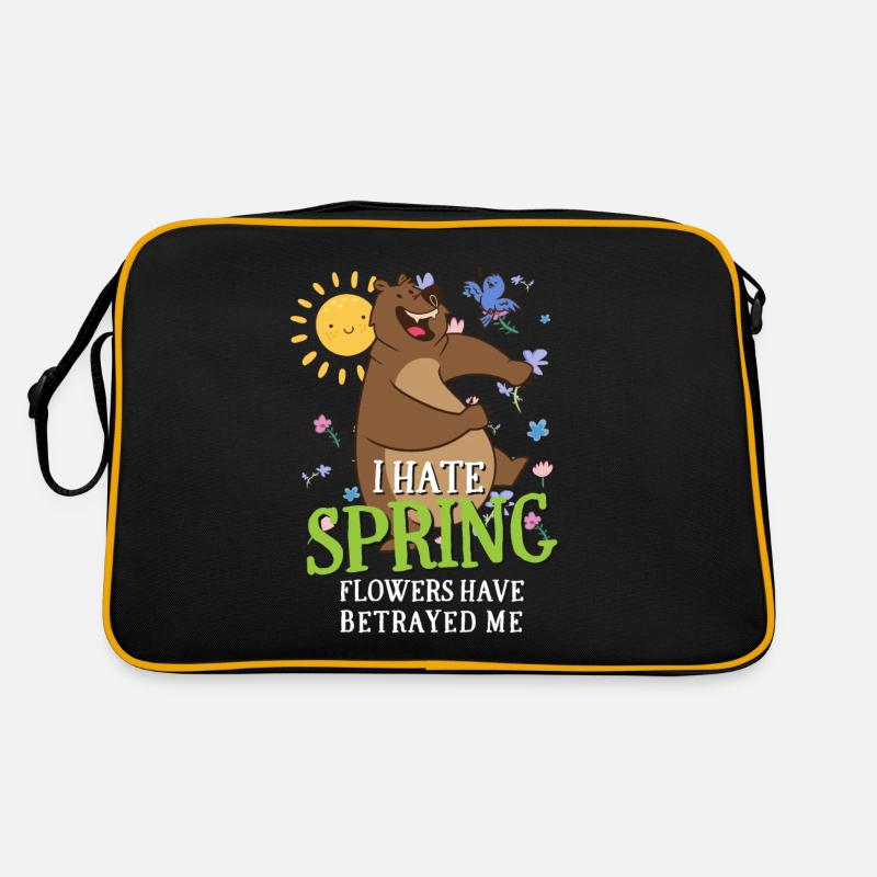 I Hate Spring Flowers Have Betrayed Me Sarcasm Retro Bag