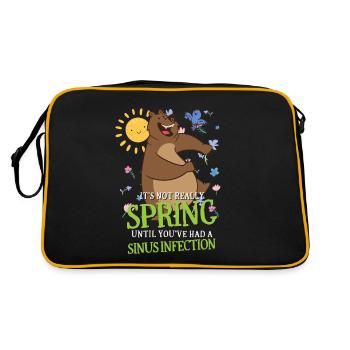 It's Not Spring Until You've Had A Sinus Infection - Retro Bag - black/gold - Back
