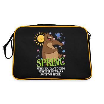 Spring When You Can't Decide Whether To Wear - Retro Bag - black/gold - Back