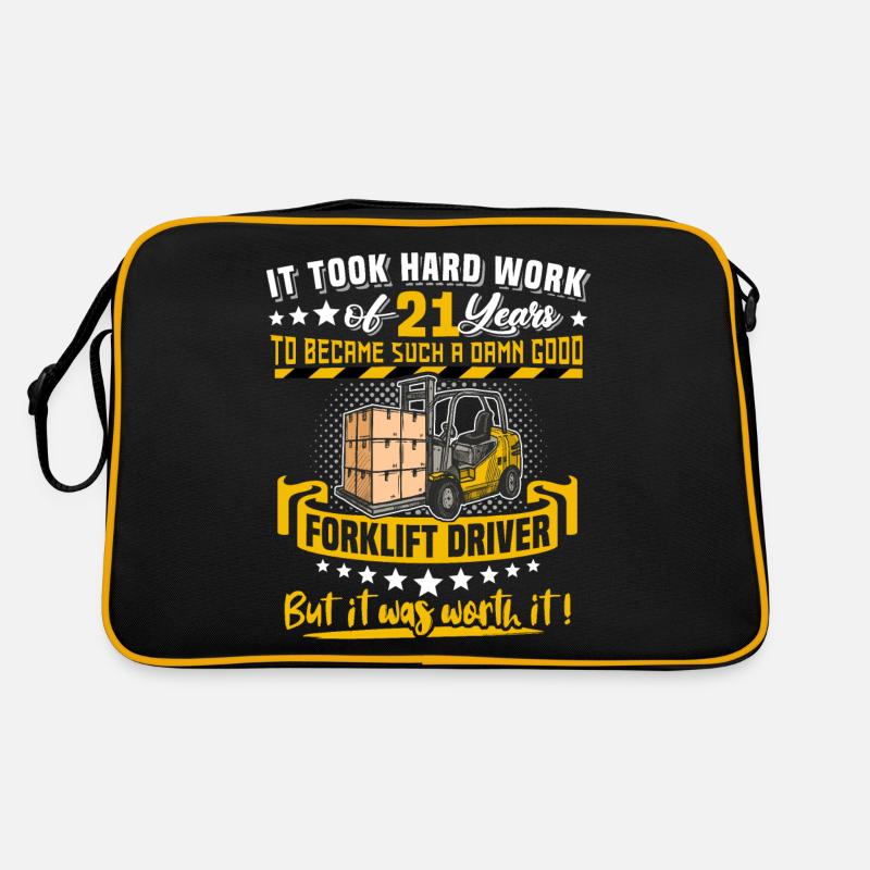Staplerfahrer 21. Geburtstag 21 Jahre Stapler Retro Tasche
