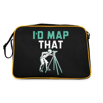 Je cartographierais le technicien terrestre Land Surve - Sac Retro - noir/or - Dos