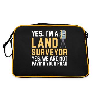 Je suis arpenteur Non, nous allons paver le vôtre - Sac Retro - noir/or - Dos