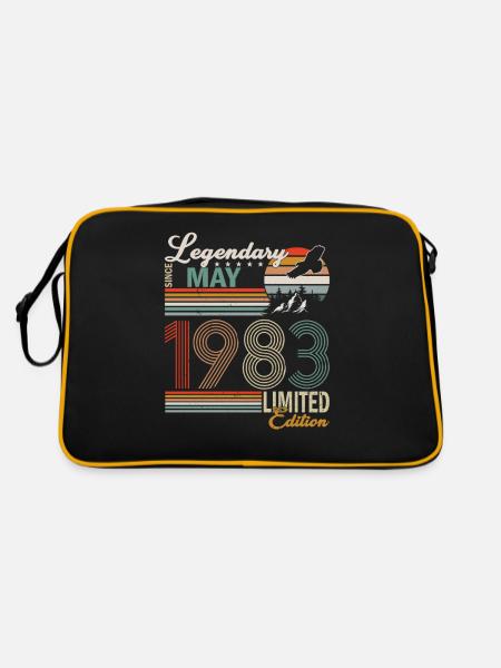Legenden wurden im Mai 1983 geboren - Retro Tasche - Schwarz/Gold