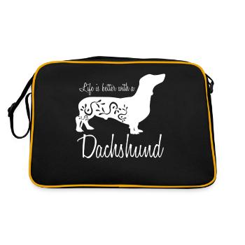 Teckel Club Teckel Teckel à poil dur - Sac Retro - noir/or - Dos