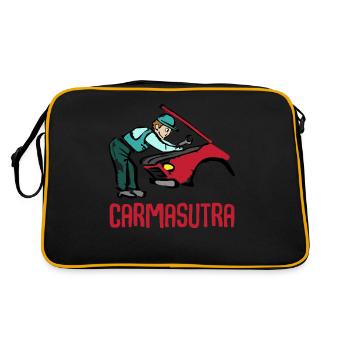 Tuner Mechaniker Auto Werkstatt Tuning - Retro Tasche - Schwarz/Gold - Hinten