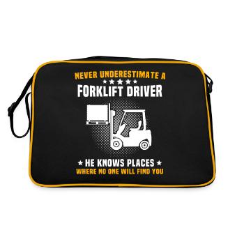 Chariot élévateur Conducteur Chariot élévateur à fourche - Sac Retro - noir/or - Dos