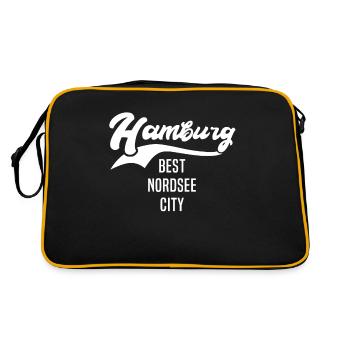 Hamburg sayings Hamburg - Retro Bag - black/gold - Back