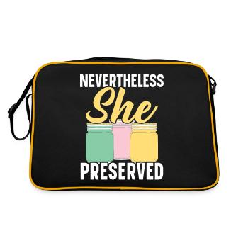 Elle mettait toujours en conserve des conserves - Sac Retro - noir/or - Dos