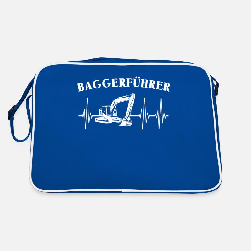 Baggerfahrer EGK Baggerführer Herzlinie Bagger Retro Tasche