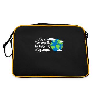 Climate change - Retro Bag - black/gold - Back