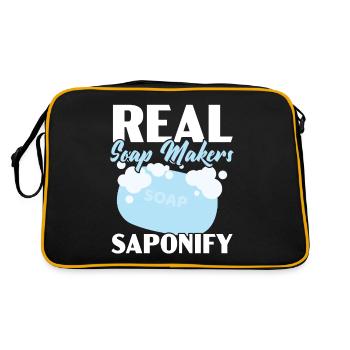 Real soap makers Saponify soaping soap barley - Retro Bag - black/gold - Back