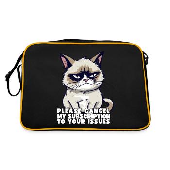 Grump Please Cancel My Subscription To Your Issues - Retro Bag - black/gold - Back