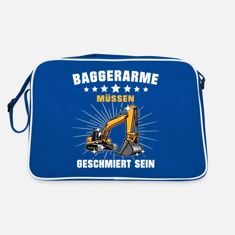 Baggerführer Bagger Baggerfahrer Retro Tasche