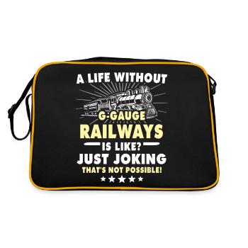 Gartenbahn Modellbahn Spur G - Retro Tasche - Schwarz/Gold - Hinten
