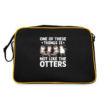 Loutre de mer Loutre Cadeau de loutre - Sac Retro - noir/or - Dos