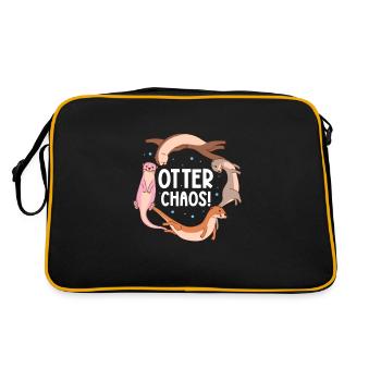 Loutre de mer Loutre Cadeau de loutre - Sac Retro - noir/or - Dos