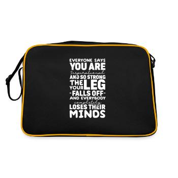 Amputation Amputation Prosthesis Gift - Retro Bag - black/gold - Back