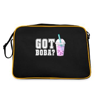 Bubble Tea - Retro Tasche - Schwarz/Gold - Hinten