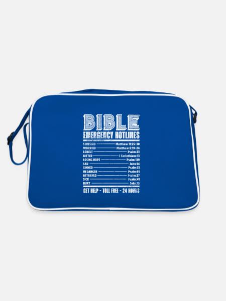 Bible - Retro Bag - blue/white - Back
