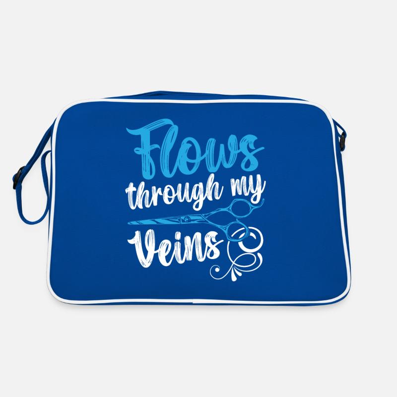 Flows Through My Veins Haarschneiden Barbier Retro Tasche