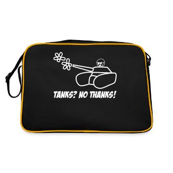 Pacifists Peace Symbol Peace - Retro Bag - black/gold - Back