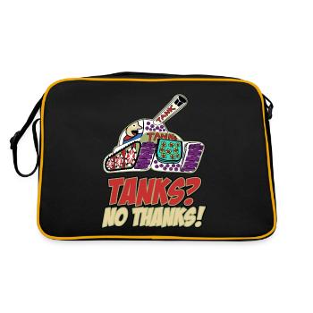Peace pacifists symbol of peace - Retro Bag - black/gold - Back